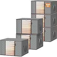 BALEINE 6 Pack Clothes Storage Bags, 16 Gallon Storag…主图