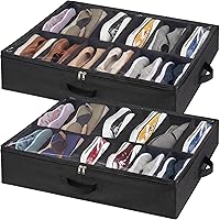 Under Bed Shoe Storage Organizer 2 Pack(12 Shoes Cell…主图