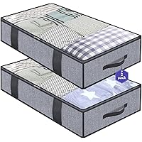 Onlyeasy Foldable Underbed Bags 2 Pack - Blankets Clo…主图